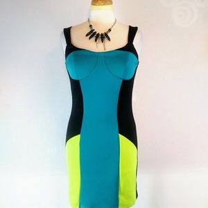 Wishes,Wishes,Wishes mini colorblock dress.Sz7.K34